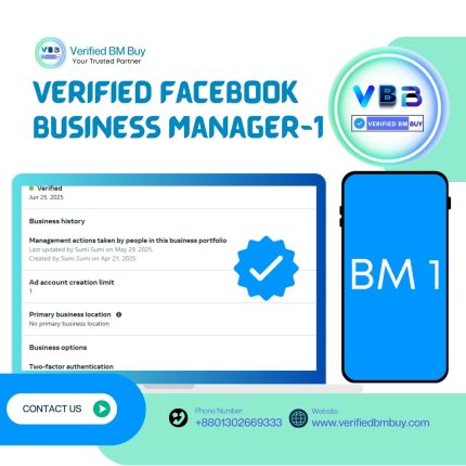 Buy Verified BM 1 – Secure Verified Facebook Business Manager account for advertisers