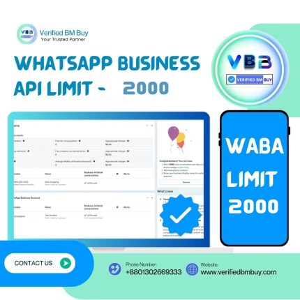 Buy WhatsApp Business API limit 2000 With FB Verified BM
